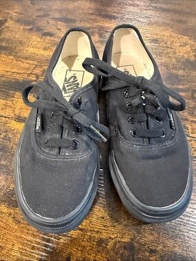 Vans Black Low-Top Canvas Sneakers